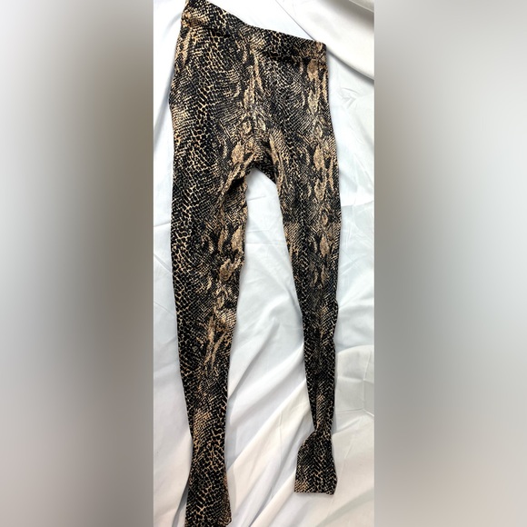 RARE vintage Tripp NYC 80s stretchy snakeskin pattern leggings biker punk rock - Picture 1 of 4